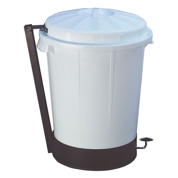 Denox Affaldsspand Med Pedal Goliat 50l Hvid