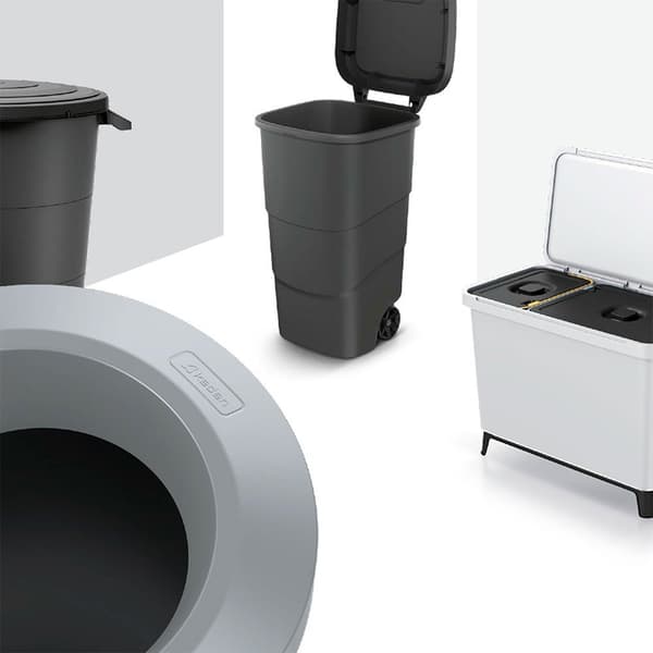 Keden Genbrugsskraldespand 3x10l Systema 57x29x41cm Søvfarvet