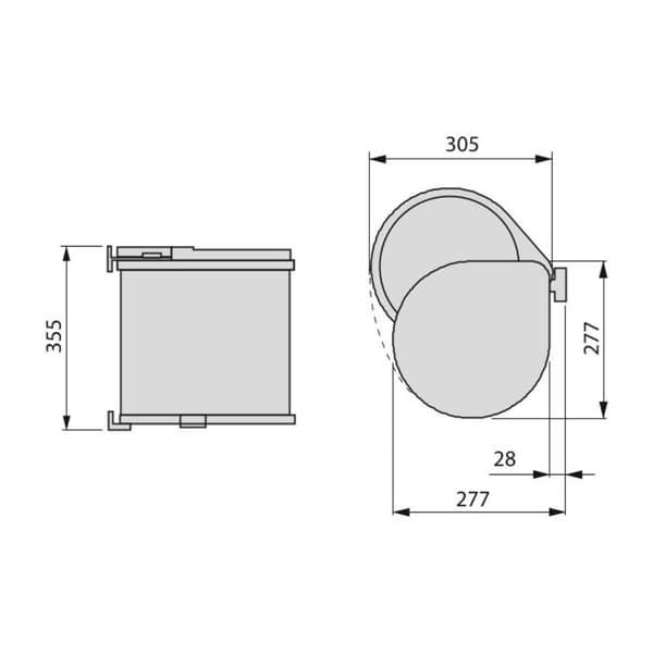 Emuca Skraldespand 8035865 13l Transparent