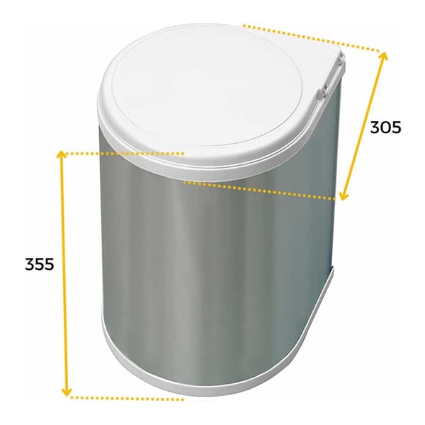 Emuca Skraldespand 8035865 13l Transparent