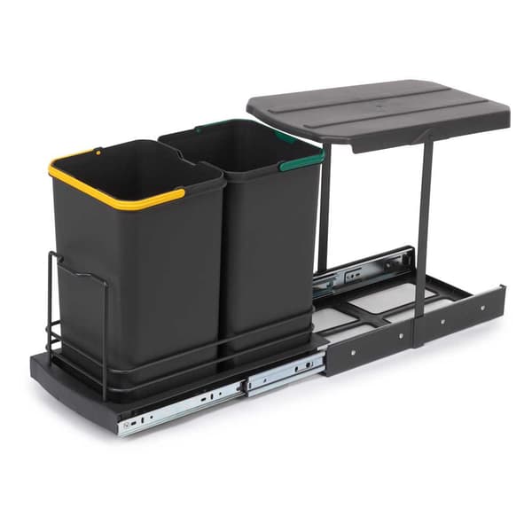 Emuca Skraldespand 8132023 2x12l Gylden