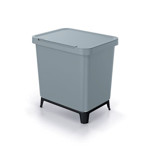Keden Kierrätys Astia 2x10l Systema 39x29x41cm Hopeinen