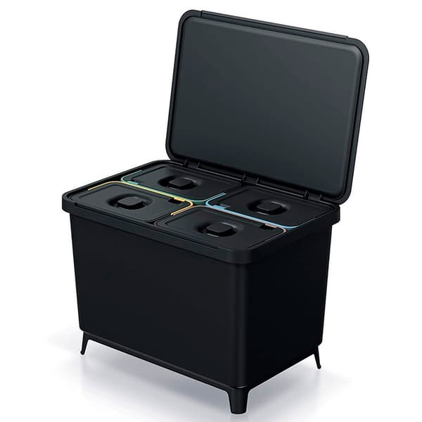 Keden Återvinningstunna 4x10l Systema 56x39x41 Cm Silver