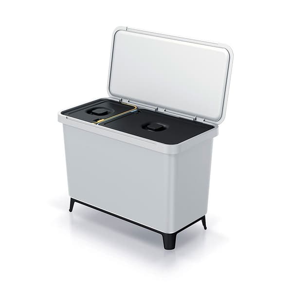 Keden Återvinningstunna 1x10l+1x23l Systema 57x29x41 Cm Silver