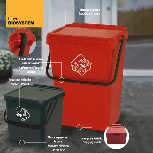 Artplast Affaldsspanden Biosystem 4x3.5x39 Cm Grøn
