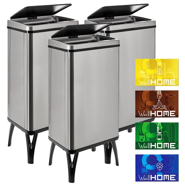 Wellhome Smarta Soptunnor 50l 3 Enheter