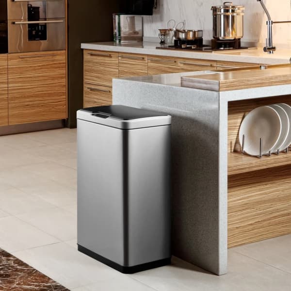 EKO Soptunna Mirage med sensor 2x20 L matt silver