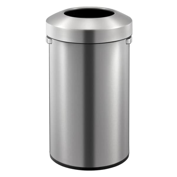 EKO Soptunna öppen topp Urban 90 L matt silver