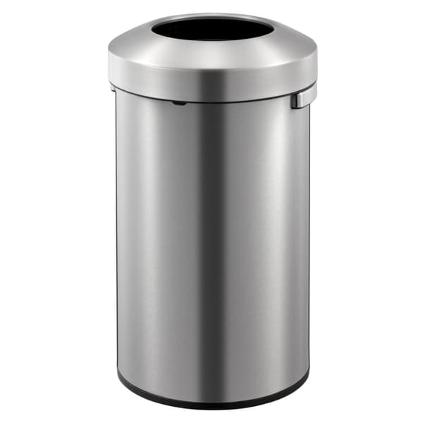 EKO Soptunna öppen topp Urban 90 L matt silver