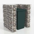 Miniatyrbilde 3 av 9: vidaXL Gabion søppelskjul stål 110x100x120 cm