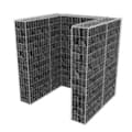 Miniatyrbilde 5 av 9: vidaXL Gabion søppelskjul stål 110x100x120 cm