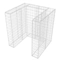 Miniatyrbilde 6 av 9: vidaXL Gabion søppelskjul stål 110x100x120 cm