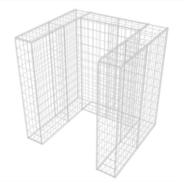 vidaXL Gabion søppelskjul stål 110x100x120 cm