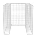 Miniatyrbilde 7 av 9: vidaXL Gabion søppelskjul stål 110x100x120 cm