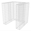Miniatyrbilde 2 av 9: vidaXL Gabion søppelskjul stål 110x100x120 cm