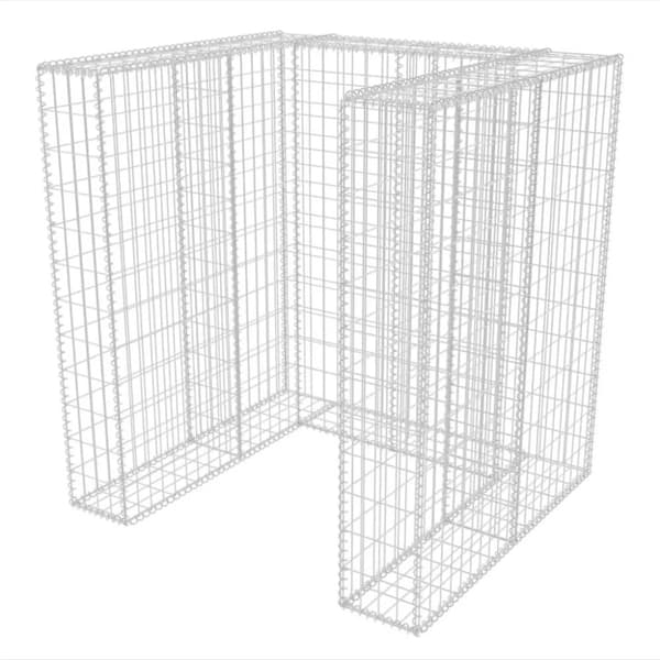vidaXL Gabion søppelskjul stål 110x100x120 cm