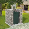 Miniatyrbilde 1 av 9: vidaXL Gabion søppelskjul stål 110x100x120 cm