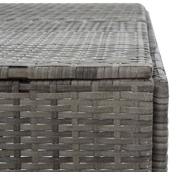 vidaXL tredobbelt skraldespandsskjuler 229x78x120 cm polyrattan grå