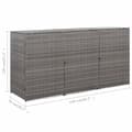 Miniatyrbillede 11 af 11: vidaXL tredobbelt skraldespandsskjuler 229x78x120 cm polyrattan grå