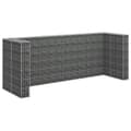 Miniatyrbilde 3 av 7: vidaXL Gabion for søppeldunkskur galvanisert stål 320x100x120 cm