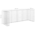 Miniatyrbilde 7 av 7: vidaXL Gabion for søppeldunkskur galvanisert stål 320x100x120 cm
