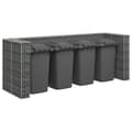 Miniatyrbilde 1 av 7: vidaXL Gabion for søppeldunkskur galvanisert stål 320x100x120 cm