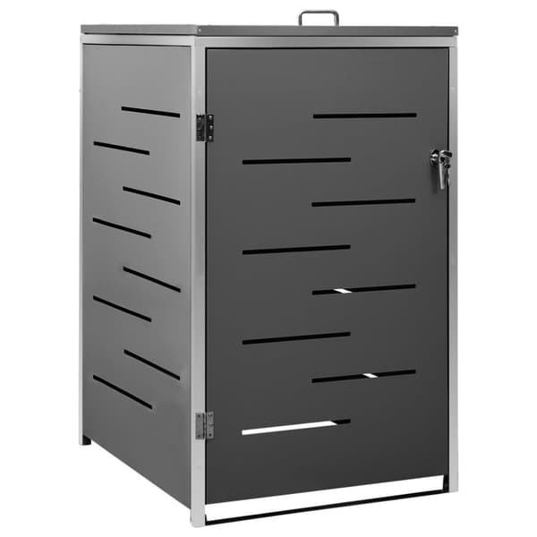 vidaXL Skjul till ett sopkärl 69x77,5x112,5 cm rostfritt stål