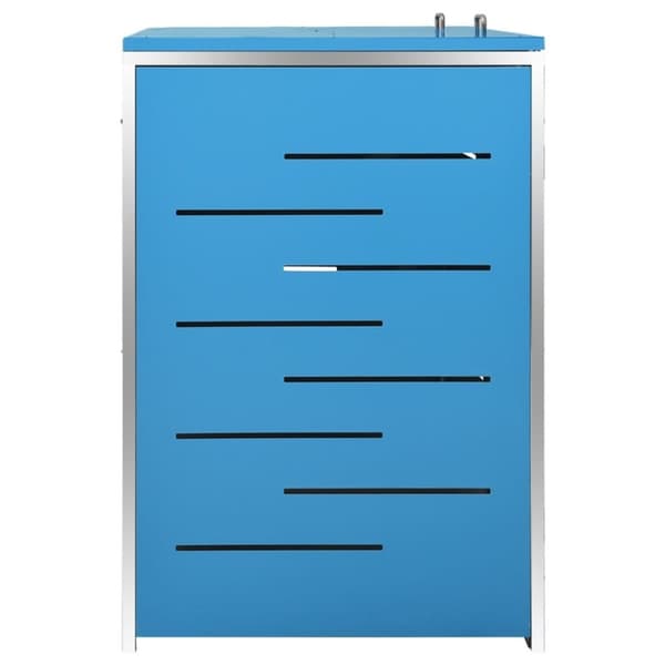 vidaXL dobbelt skraldespandsskjuler 138x77,5x112,5 cm rustfrit stål