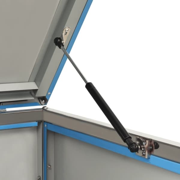 vidaXL firedobbelt skraldespandsskjuler 276,5x77,5x112,5 rustfrit stål