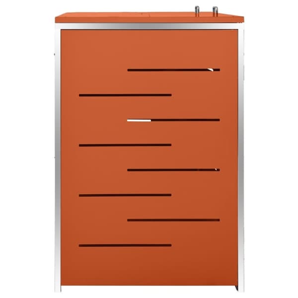 vidaXL dobbelt skraldespandsskjuler 138x77,5x112,5 cm rustfrit stål