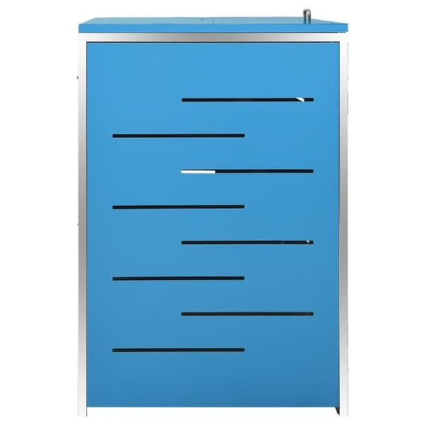 vidaXL Skjul till fyra sopkärl 276,5x77,5x112,5 cm rostfritt stål
