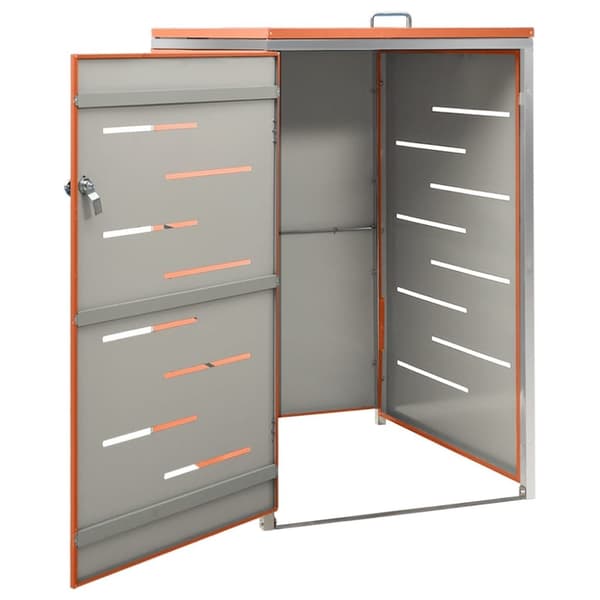 vidaXL Skjul till ett sopkärl 69x77,5x112,5 cm rostfritt stål