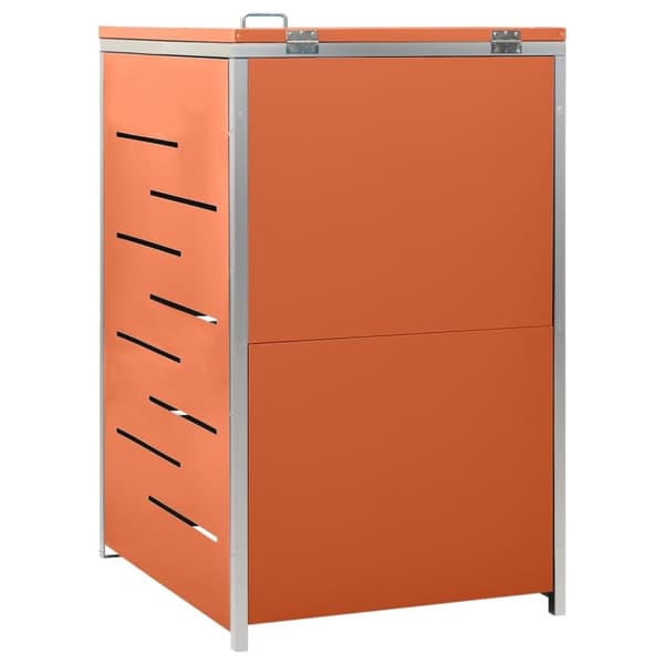 vidaXL Skjul till ett sopkärl 69x77,5x112,5 cm rostfritt stål