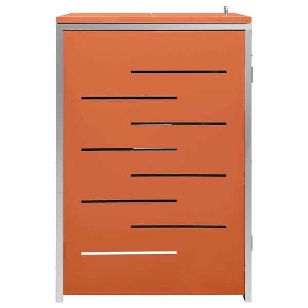 vidaXL enkelt skraldespandsskjuler 69x77,5x112,5 cm rustfrit stål