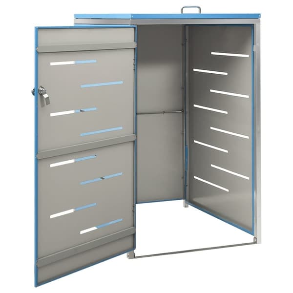 vidaXL Skjul till ett sopkärl 69x77,5x112,5 cm rostfritt stål