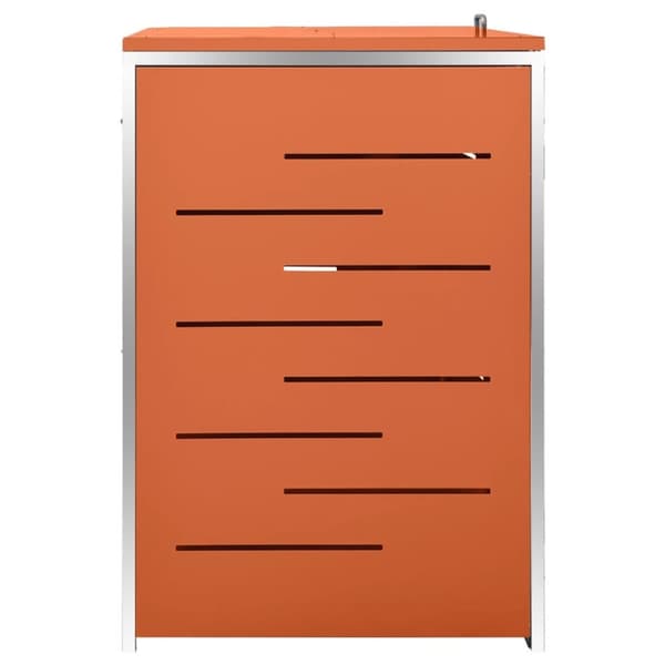 vidaXL Skjul till fyra sopkärl 276,5x77,5x112,5 cm rostfritt stål
