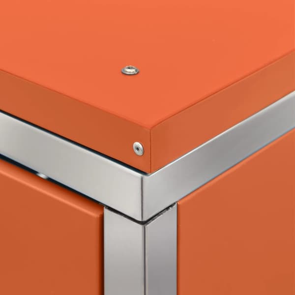vidaXL Skjul till fyra sopkärl 276,5x77,5x112,5 cm rostfritt stål