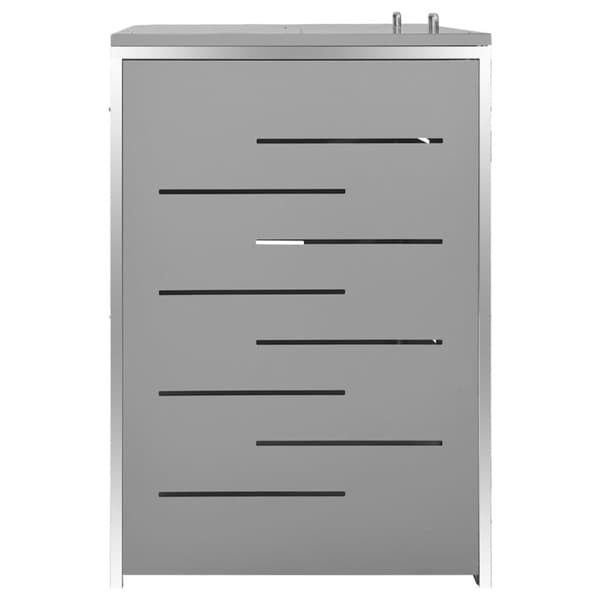 vidaXL dobbelt skraldespandsskjuler 138x77,5x112,5 cm rustfrit stål