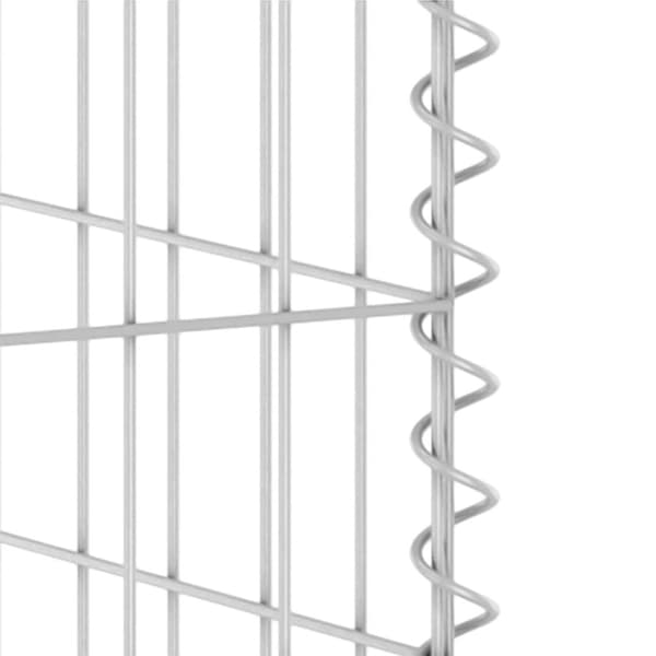 vidaXL Gabionmur för soptunnor galvaniserat stål 325x100x110 cm