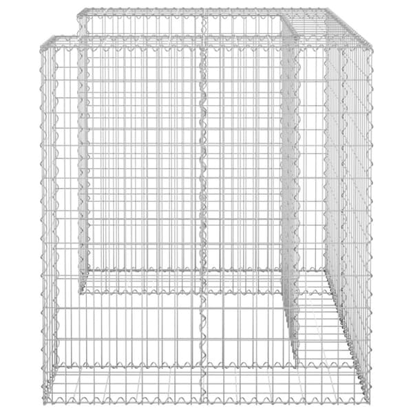 vidaXL Gabionmur för soptunna galvaniserat stål 110x100x110 cm