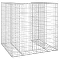 Miniatyrbillede 5 af 8: vidaXL gabionvæg til affaldsspand 110x100x110 cm galvaniseret stål