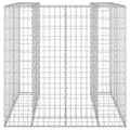 Miniatyrbillede 6 af 8: vidaXL gabionvæg til affaldsspand 110x100x110 cm galvaniseret stål
