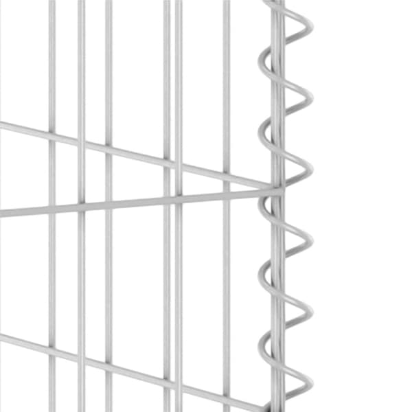 vidaXL gabionvæg til affaldsspand 110x100x110 cm galvaniseret stål