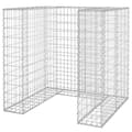 Miniatyrbillede 2 af 8: vidaXL gabionvæg til affaldsspand 110x100x110 cm galvaniseret stål