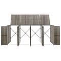 Miniatyrbillede 3 af 7: vidaXL firdobbelt skraldespandsskjuler 274x80x117 cm polyrattan grå
