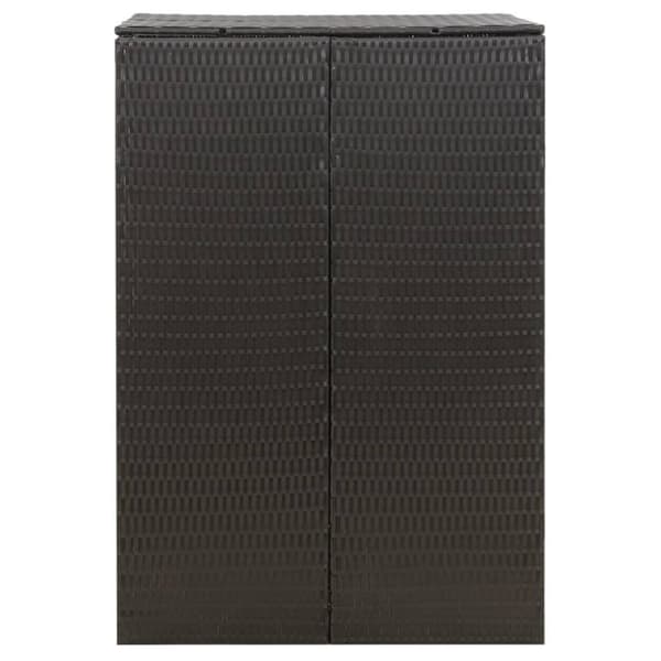 vidaXL Skjul för soptunna svart 70x80x117 cm konstrotting