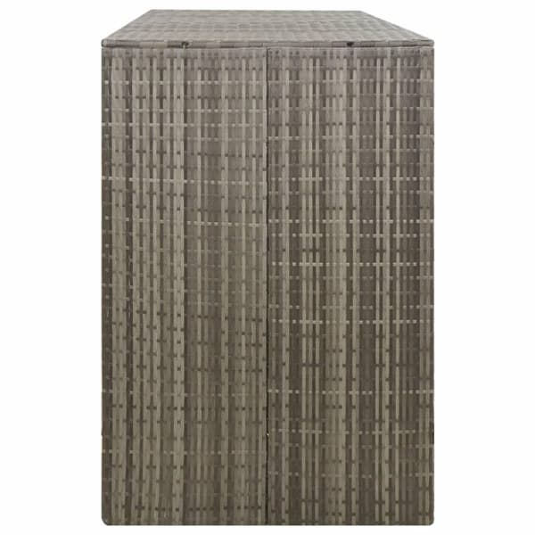 vidaXL Søppeldunkskur trippelt grå 207x80x117 cm polyrotting