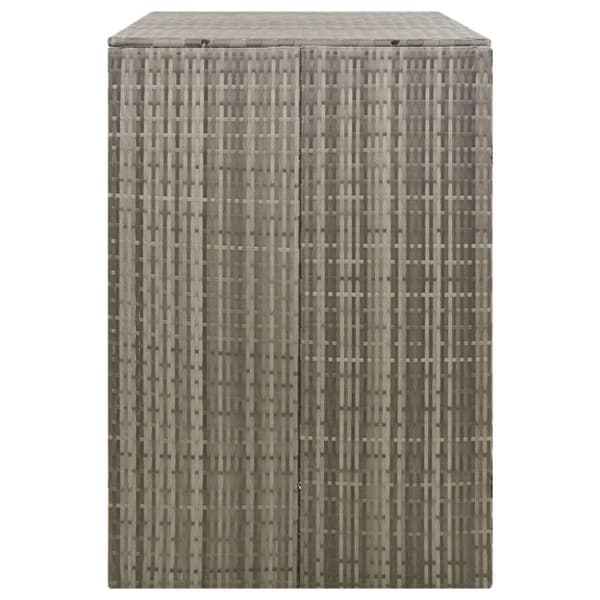 vidaXL dobbelt skraldespandsskjuler 140x80x117 cm polyrattan grå