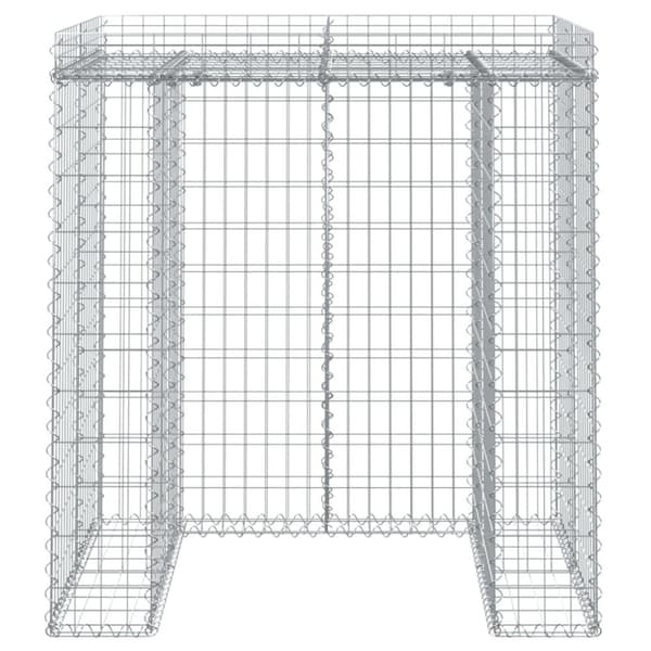vidaXL Gabionkorg för soptunna 110x91x120 cm galvaniserat järn