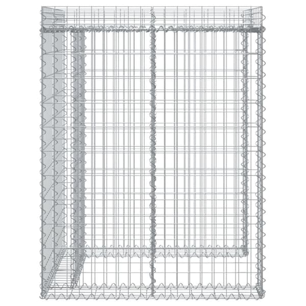vidaXL Gabionkorg för soptunna 110x91x120 cm galvaniserat järn